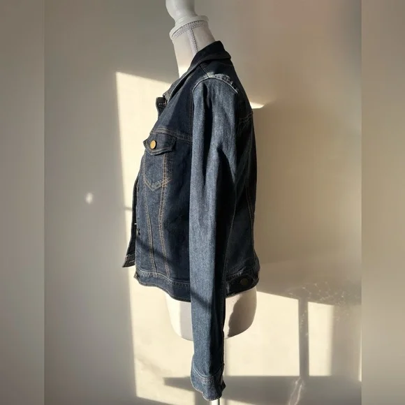 OPAQUE.CLIP Dark Denim Jean Jacket Japanese 40/L Button Front - Picture 4 of 10